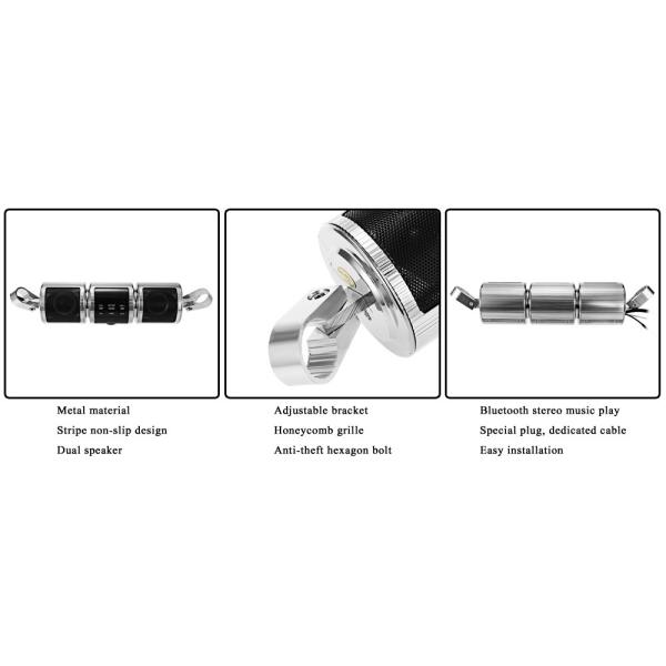 Bluetooth Audio Player Other Motorcycle Parts Water Resistant Stereo Speaker FM Radio AUX USB TF MP3 Player