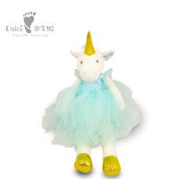 Brinquedos de pelúcia infantil 35 cm mascote animal PP algodão unicórnio macio