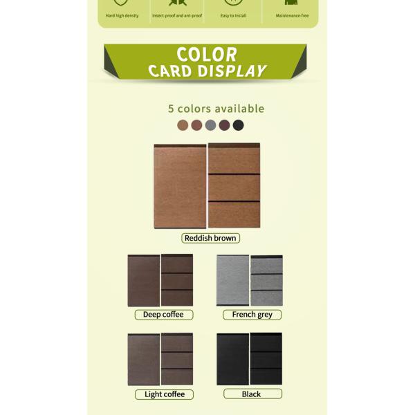 UV-Proof Wood Plastic Composite Fence Board for Porch Railings and Flooring Mounted
