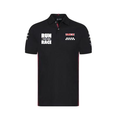 Summer Lightweight Plus Size Short Sleeve Racing Men's Polo Shirts in Custom Printing