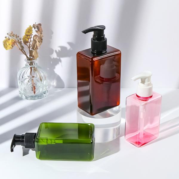 Custom 100ml Empty Bottles Flat Square Dropper Spray PET Cosmetic Jars