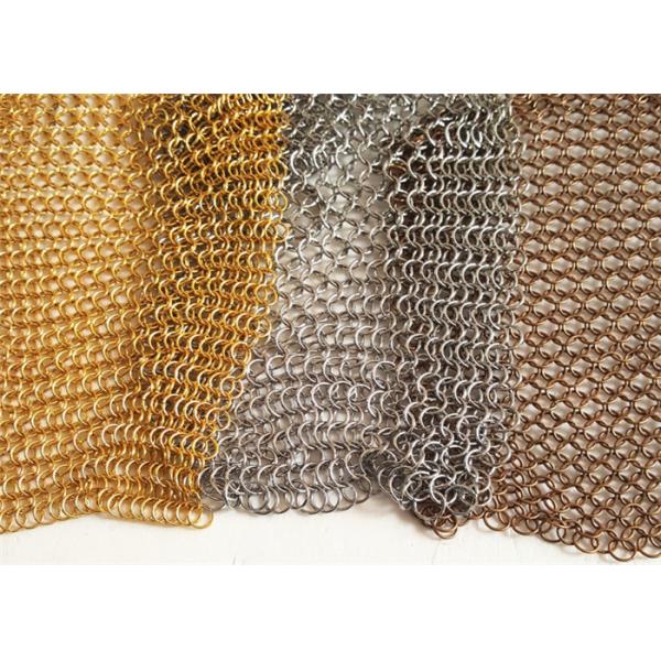 22mm Round Silver Stainless Steel Chainmail Ring Mesh Curtain