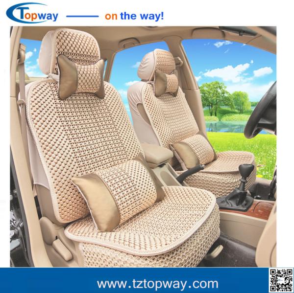 Summer cooling full set High Quality Fancy Ice Silk Car Seat Cover for 5 sets car