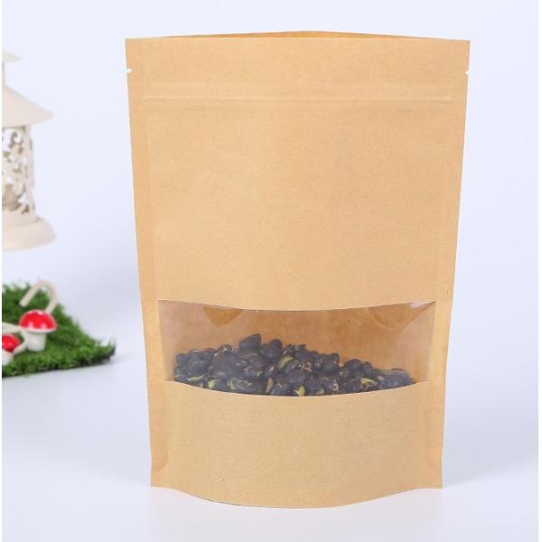 Retail Zipper  Kraft Paper Bags Tea/Food Packaging Stand Up Paper k Bag