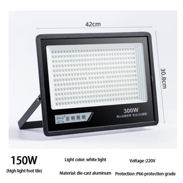 Aluminum Alloy Advertising Floodlight with 120lm Luminous Flux and 180° Beam Angle