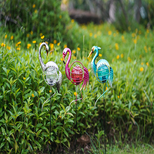 Орнаменты птиц на открытом воздухе металла солнечные делают солнечные приведенные в действие орнаменты водостойким