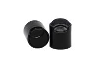 o plástico cosmético dos PP do tampão superior plástico preto do cilindro de 24mm parafusa 32mm Nonspill