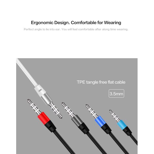 Universal Mobile Phone Wired In Ear Earphones With Mic Clear Calling Music