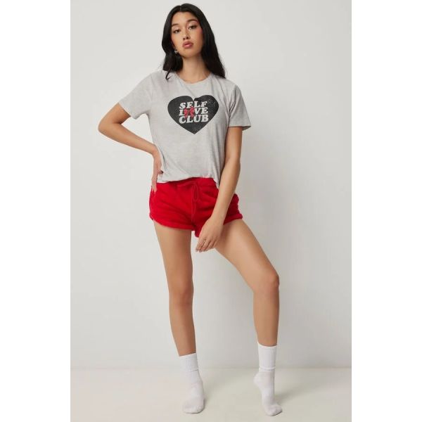 Cozy Home Vibes: Elastic Waist Flannel Pajama Shorts