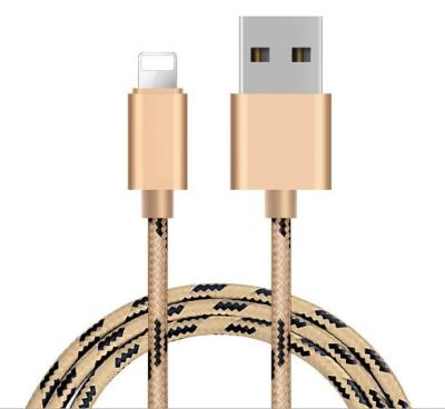 Nylon rapid USB cable for Iphone 7(plus)/6S(plus)/6(plus)/5S/5C/5/Ipad air/mini/V8 USB cable