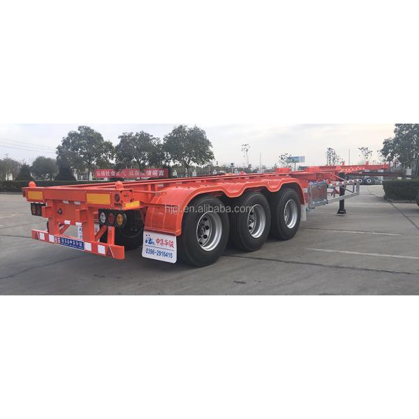 12380*2500*1540 CIMC HUAJUN Skeletal Semi Trailer for Transporting 20ft 40ft Container