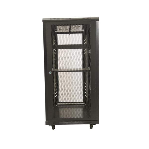 22U RAL9005 19 inch Static loading 600 kg server rack cabinet with cooling system