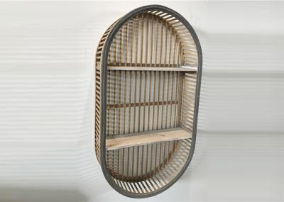 ZY919106 Display Shelf Ribbed Hanging Boat Bamboo Wall Decor