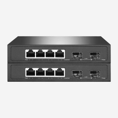 10/100/1000 de interruptor Unmanaged de Mbps SFP com 4 portos RJ45 e 2 portos da fibra de SFP