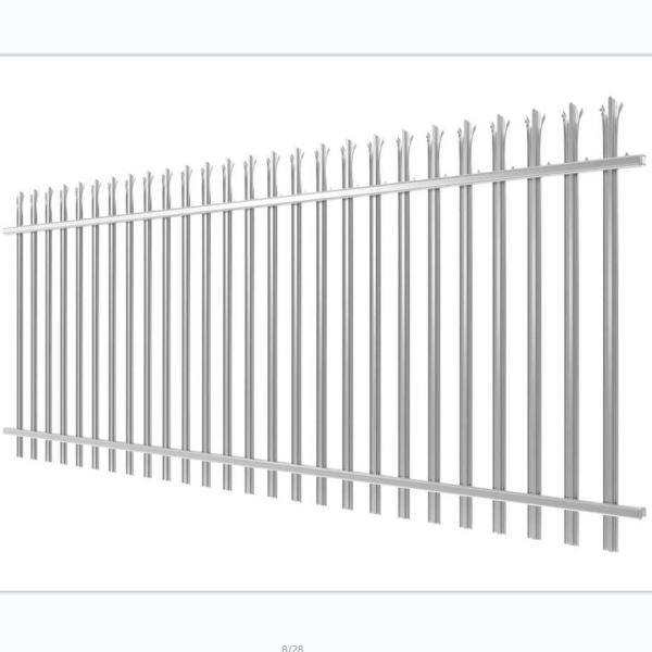 Powder Coated Galvanised Steel Palisade Fencing 1.5m Height