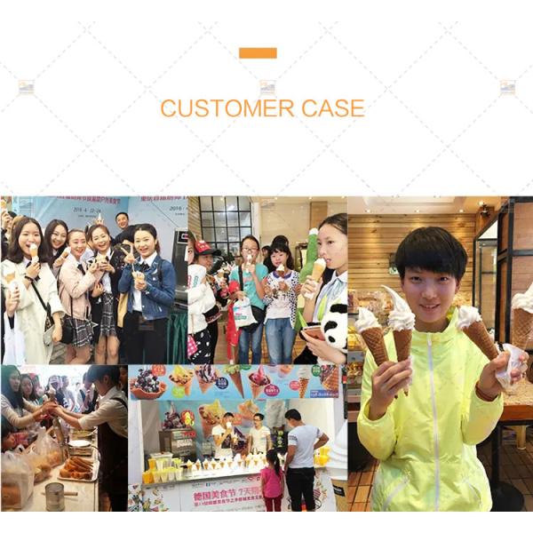 CE Gas Ice Cream Waffle Cone Maker Stainless Steel materials