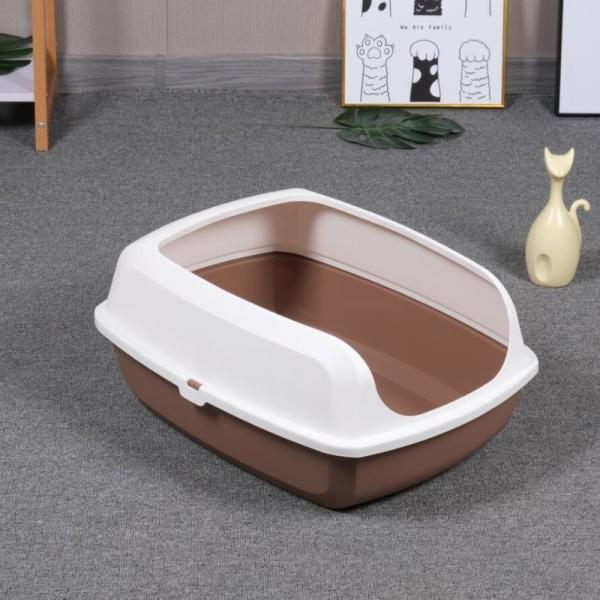 Plastic Semi Enclosed Litter Box Widened And Thickened Anti Leakage