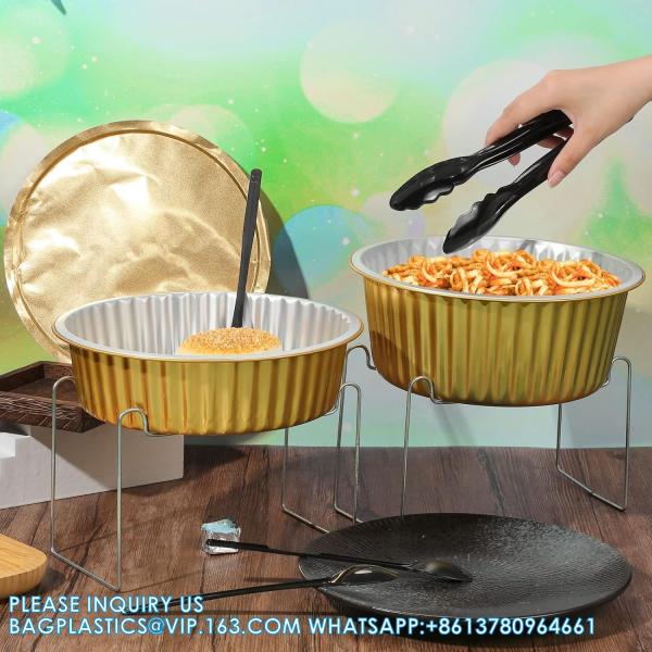 180mm Diameter 1130ml Oblong Take-Out Foil Pan Ovenable Aluminum Foil Pan Container With Lid And Aluminium Foil Food