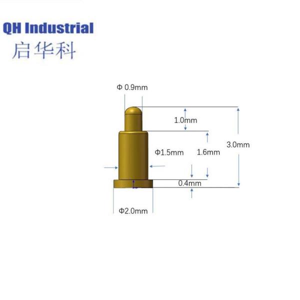 SMT 3.0mm Length Precision Artwork Amphenol Double Head Pogopinn