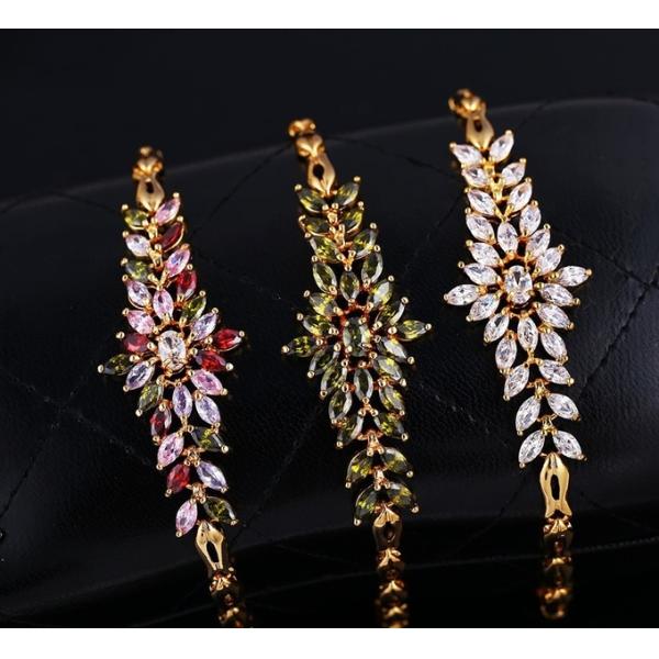 Fashion Ladies Bracelet Bangle Party Adjustable Bangle Jewelry Color Big Flower Shape Cuibc Zircon Bracelet For Gift