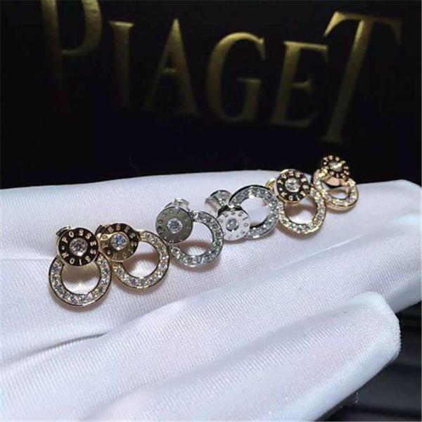 Luxury jewe factory earrings gold diamond  18k gold  white gold yellow gold rose gold diamond earrings