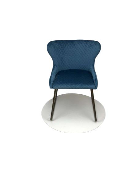 Blue Velvet 5.2KGS  810mm Armrest Upholstered Banquet Leisure Chair