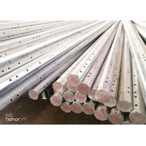 La inmersión caliente de la forma octagonal galvanizó el acero 15 kilovoltios postes eléctricos