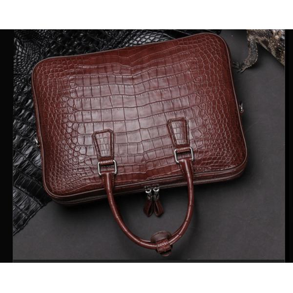 Dongguan factory wholesale genuine crocodile leather business briefcase man handbag