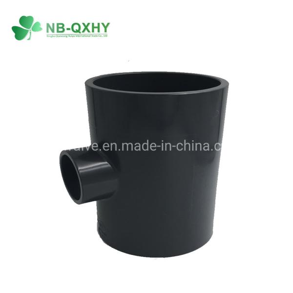 Gray UPVC Reducing Tee Size From 25mm to 225mm DIN Standard for Fluid Transportation