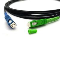 Cordon de raccordement en fibre optique FTTH intérieur/extérieur, connecteurs SC/LC/ST-UPC/APC