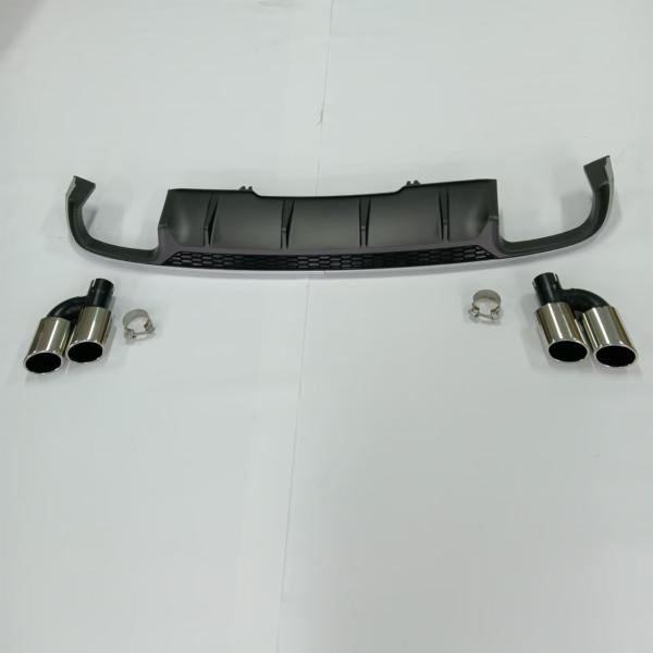 New Arrival Rear Bumper Lip for Audi A4 Nonsline Facelift Audi S4 Style Rear Diffuser With Tailpipes 2016-2019