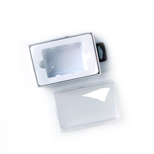 Custom Logo Detachable PVC Clear Windows Power Bank Cardboard Gift Box for Electronic Pakcgaing paper Boxes