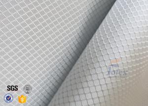 220g 0.2mm Checked Aluminized Fiberglass Fabric For Decoration