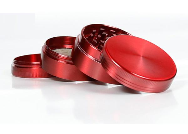 Herb Grinder Metal Zinc Alloy Tobacco Herbal Grinders 4 Layers 40 50 55 63mm Diameter 6 colors