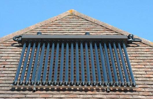 Heat pipe solar collector with solar keymark EN12975 certification