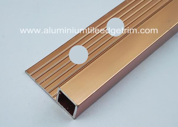 Bright Polished Copper Aluminium Square Edge Tile Trim 10mm x 2m Length