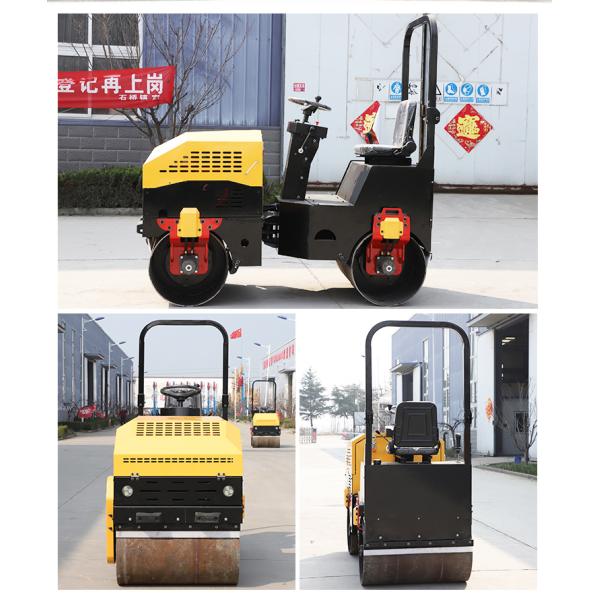 High Performance 1.5 ton Asphalt Roller Compactor 12HP powered