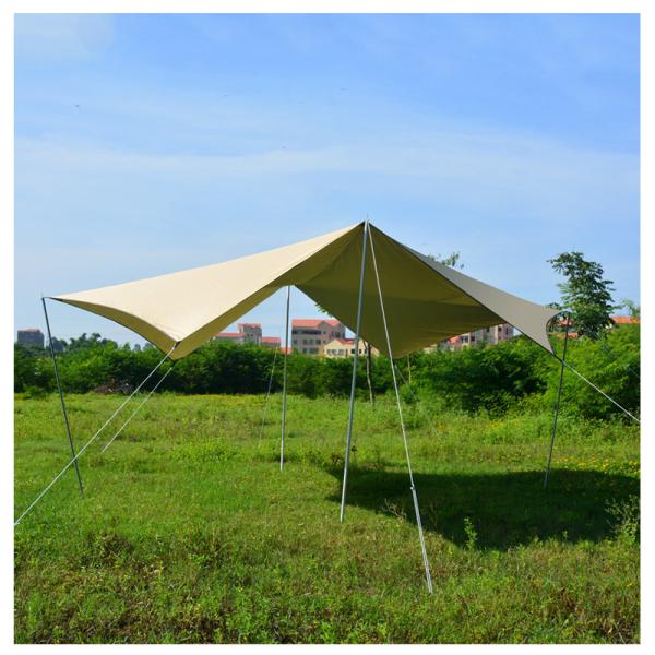 Outdoor Hexagonal Butterfly Portable Camping Sun Canopy Picnic Sun Protection Rain Shelter Sandy Beach