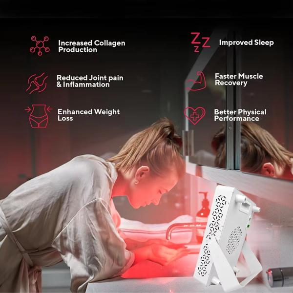 Панель для светотерапии красным светом с двойными диодами 660 нм и 850 нм, 30 градусов, для ухода за кожей тела в домашних условиях