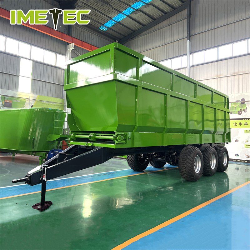 Hydraulic Tractors Solid Horse Manure Spreader For Chicken Litter Wear Resistant