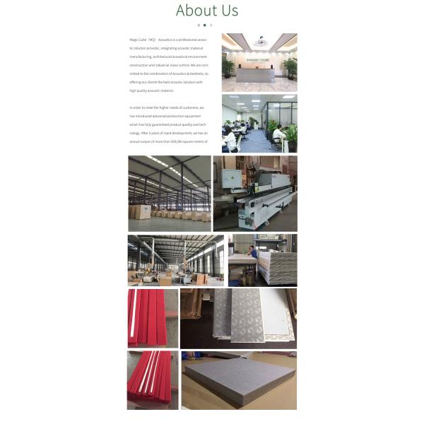 Soundproof Decoration Material High Density Fabric Covered Acoustic Board