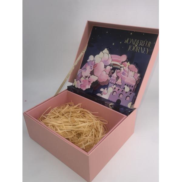 Customized Size Surprise Gift Packaging Box with 3D Cardboard Rigin and Coated Paper