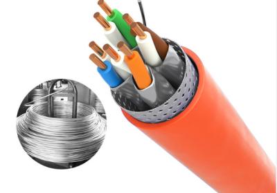 Rede de cobre desencapada Lan Cable da isolação Cat7 0.64mm de FPE