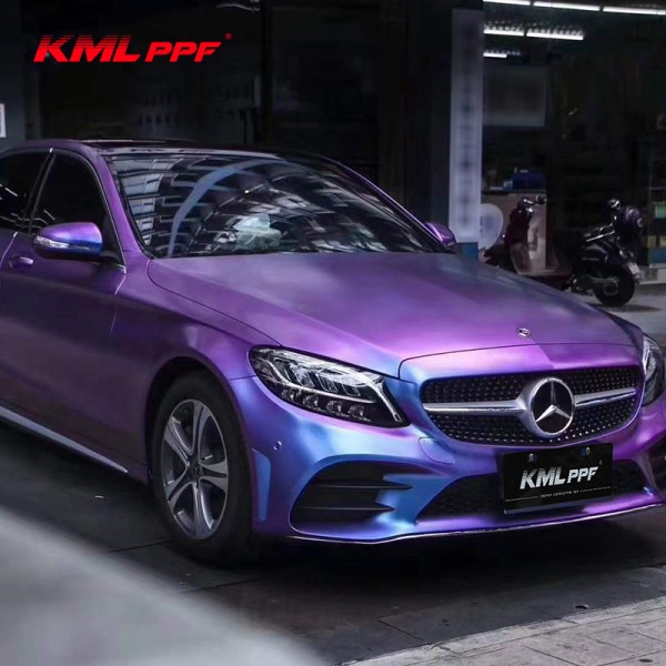 KML Popular Vinyl Wrap Chameleon Series PET PPF 7.5mil Self Healing Color Changing UV Proof Anti Scratch Car Body PPF