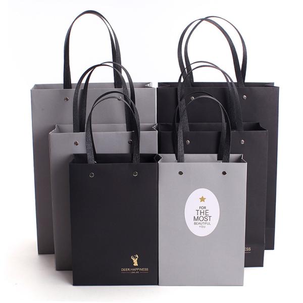 Ribbon Shopping 210GSM Art Gift Custom Printed Paper Bags