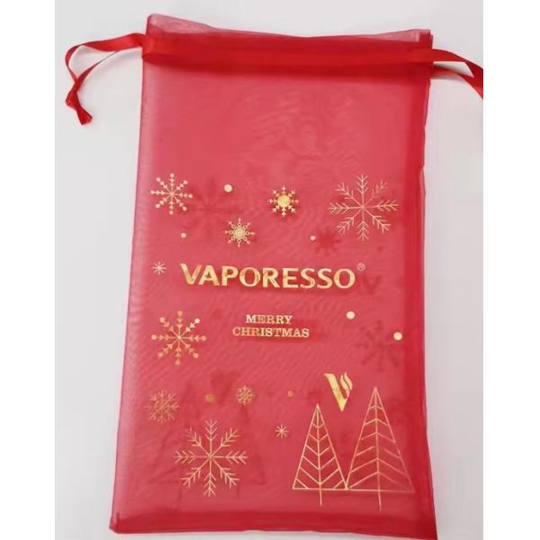 Custom Logo Printed Solid Organza Drawstring Dust Bag Mesh Gift Pouch