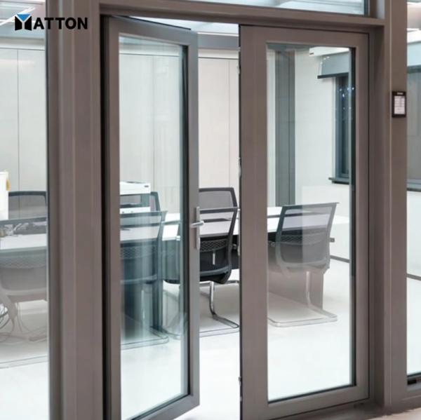 Modern Aluminum Casement Door for Home Villa Kitchen Workshop-Waterproof Exterior Entry Door with Customizable Sizes