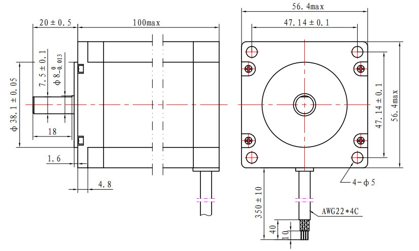 100 мм корпус Nema 23 шаговой двигатель 3.3N.M для Cnc Kit Dc двигатель