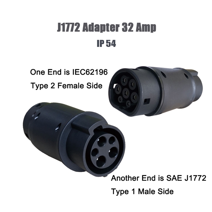 Тип 1 EV к переходнику 15*6*6cm Amp J1772 конвертера 32 типа 2