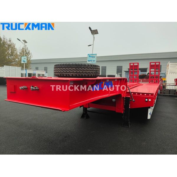 Factory Price 3 Axle 50 Tons Lowbed Trailer For Machinery Transportation